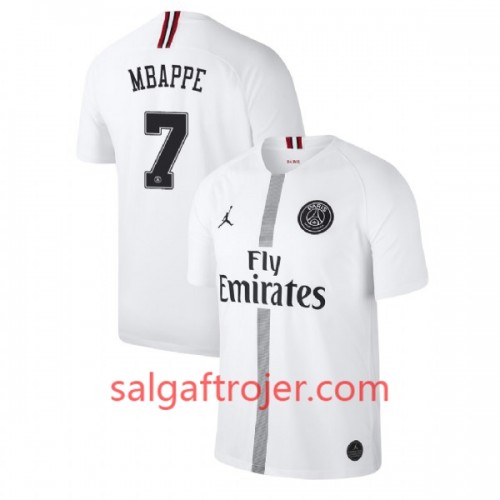 Paris Saint-Germain Fodboldtrøjer Mbappe 7 Jodan Hvid 3. sæt 2018/19 Kort ærmer Paris Saint-Germain Fodboldtrøjer Mbappe 7 Jodan Hvid 3. sæt 2018/19 Kort ærmer